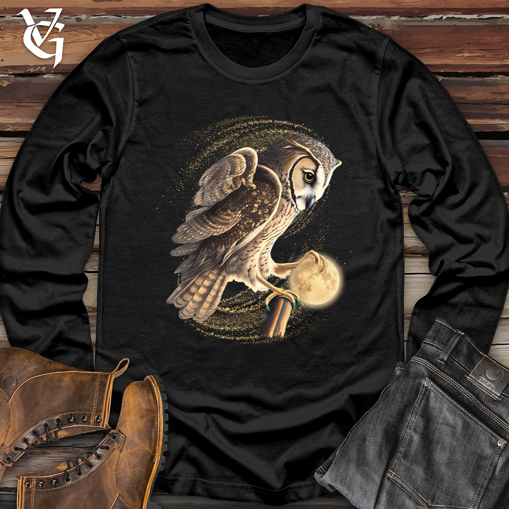 Viking Goods Owl Moon Snatcher Softstyle Long Sleeve Black / L