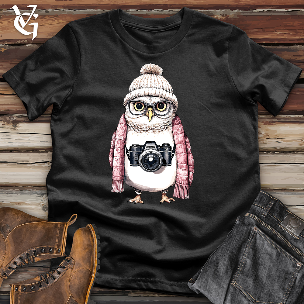 Viking Goods Owl Photographer Cotton Tee Black / L