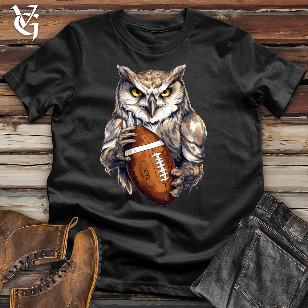 Viking Goods Owl Quarterback Cotton Tee Black / L