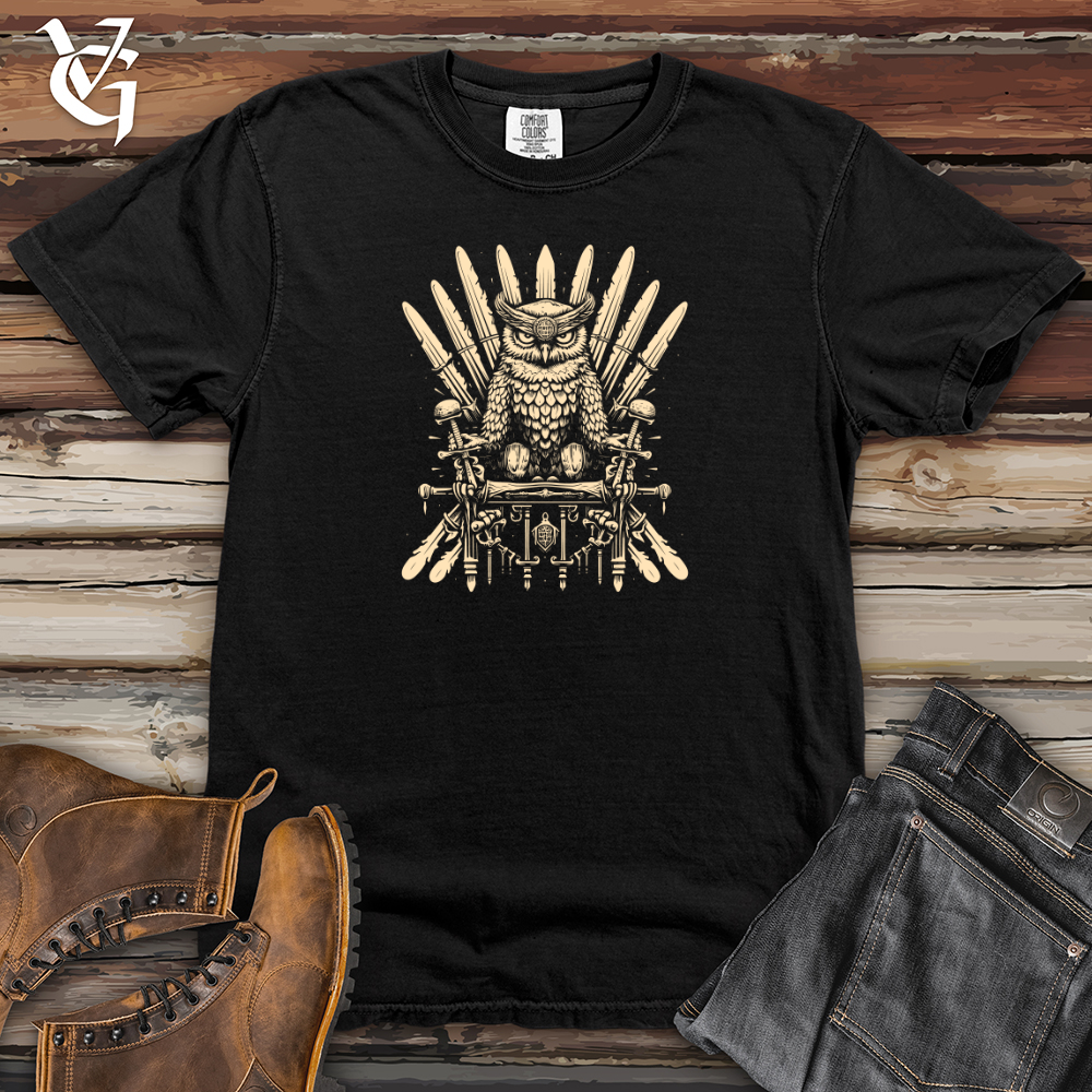 Viking Goods Owl Throne Sovereignty Heavy Cotton Comfort Colors Tee Black / L
