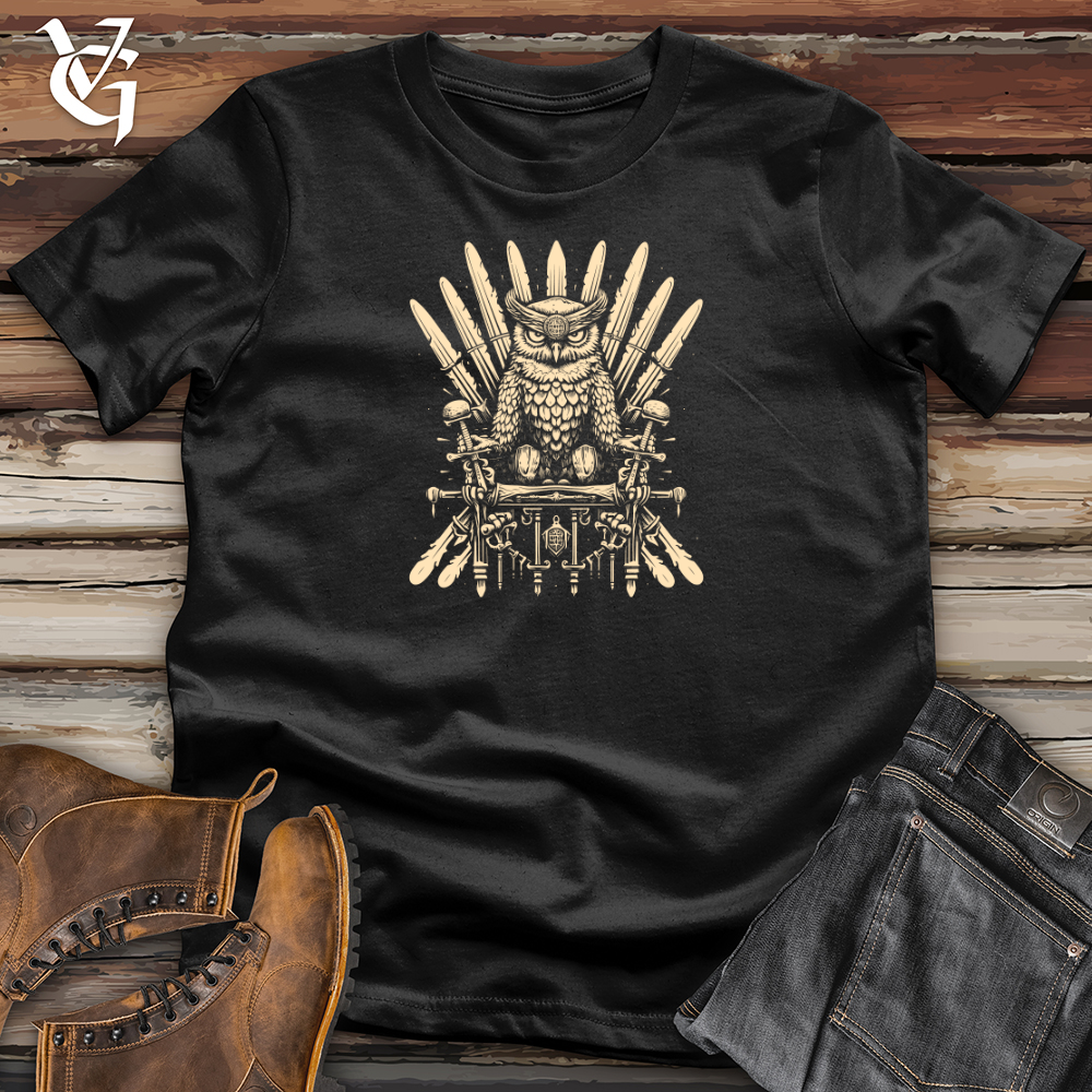 Viking Goods Owl Throne Sovereignty Softstyle Tee Black / L