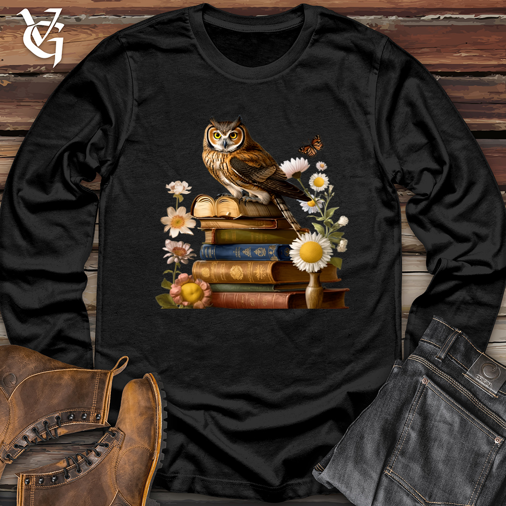 Viking Goods Owl Wisdom Softstyle Long Sleeve Black / L