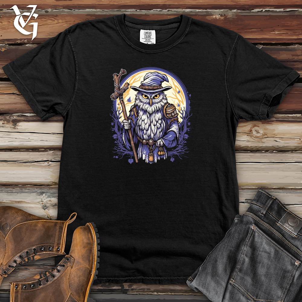 Viking Goods Owl Wizardry Moon Heavy Cotton Comfort Colors Tee Black / L