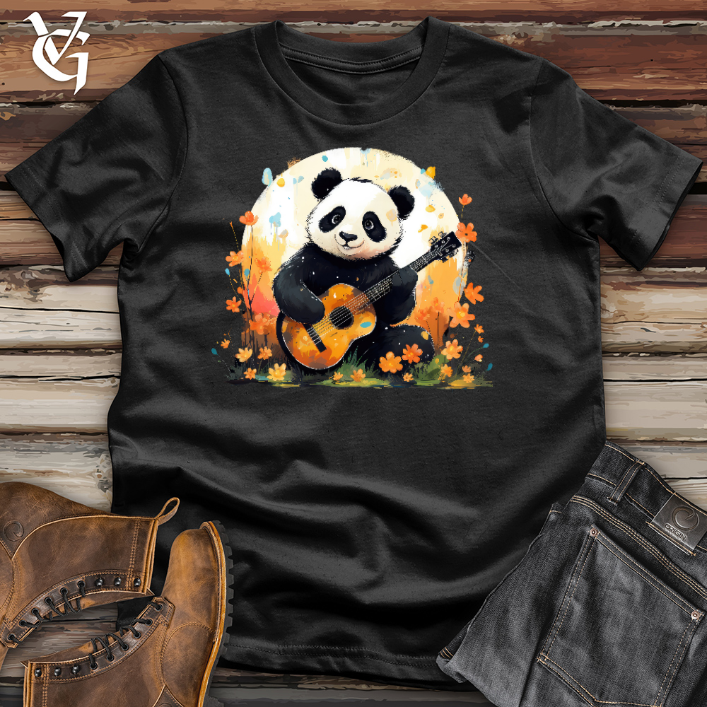 Viking Goods Panda Bear Guitarist Cotton Tee Black / L