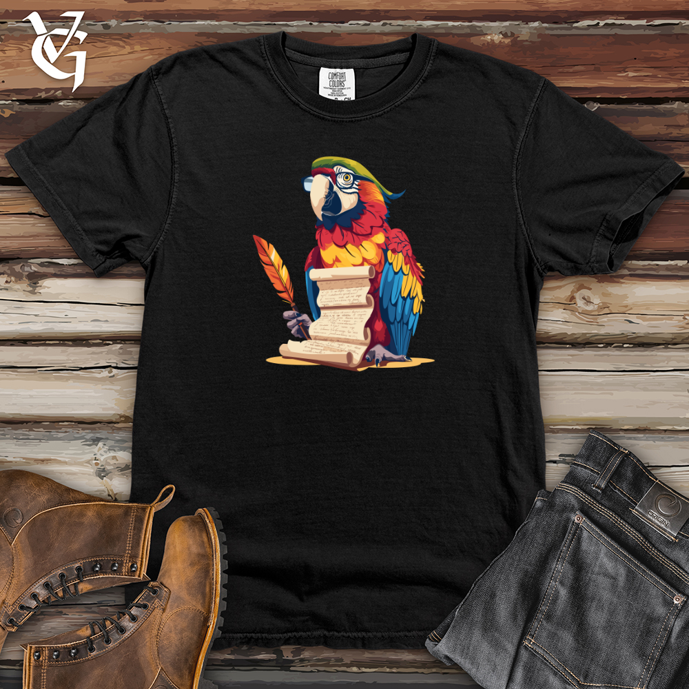 Viking Goods Parrot Quill Scribe Heavy Cotton Comfort Colors Tee Black / L