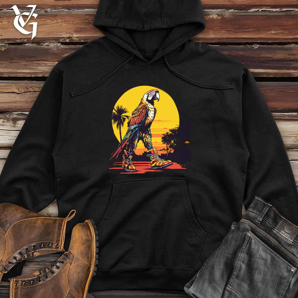 Viking Goods Parrot Sneaker Sunset Midweight Hooded Sweatshirt Black / L