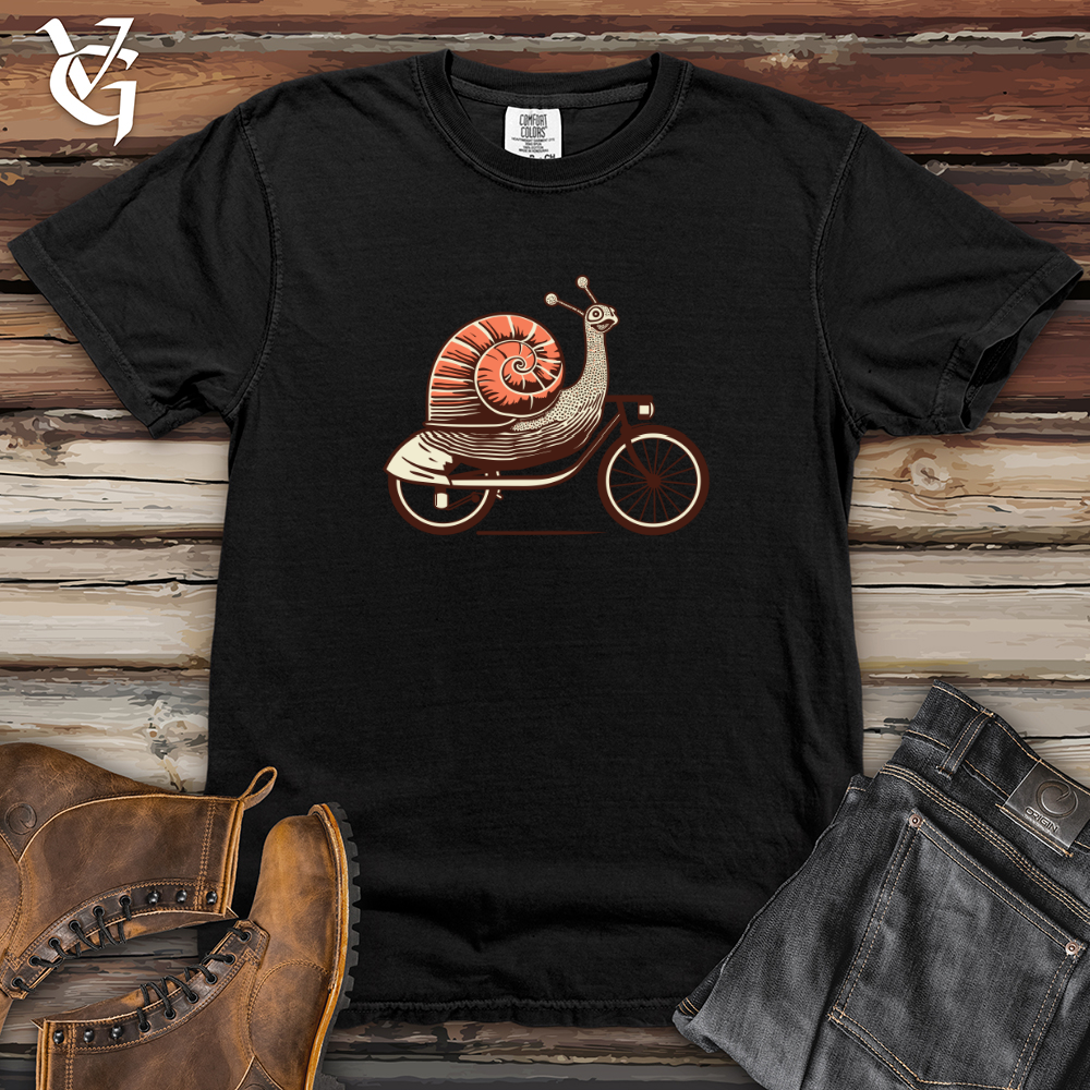 Viking Goods Pedal Powered Escargot Heavy Cotton Comfort Colors Tee Black / L