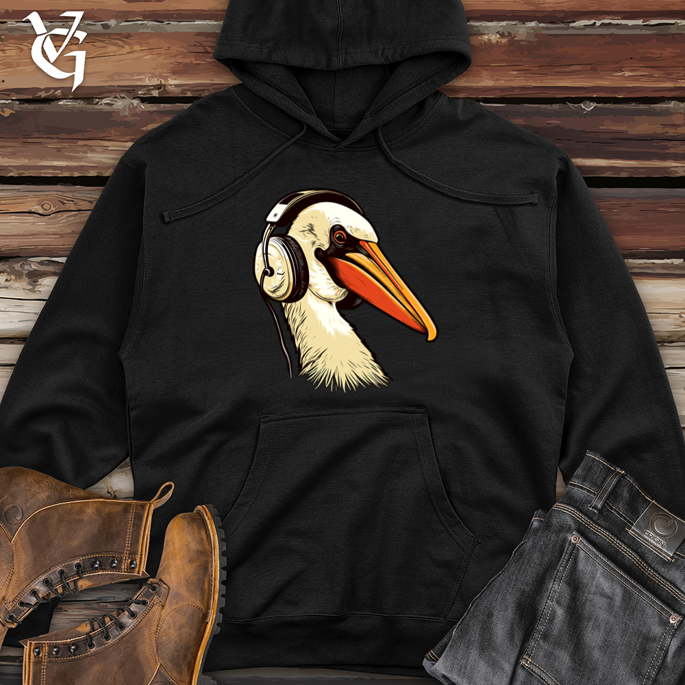 Viking Goods Pelican Headphone Harmony Midweight Hooded Sweatshirt Black / L