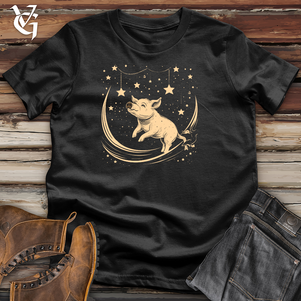 Viking Goods Pig Celestial Dreams Cotton Tee Black / L
