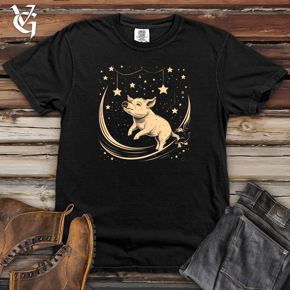 Viking Goods Pig Celestial Dreams Heavy Cotton Comfort Colors Tee Black / L