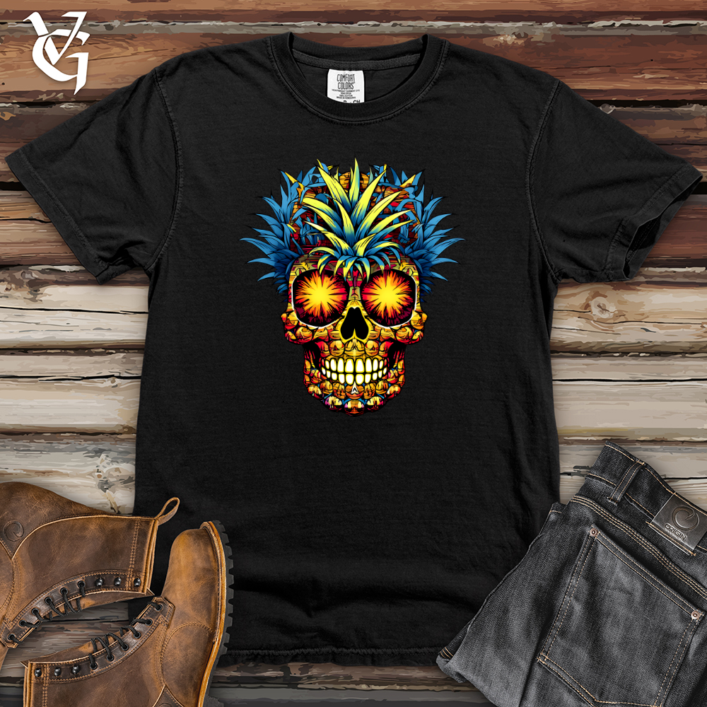 Viking Goods Pineapple Skull 01 Heavy Cotton Comfort Colors Tee Black / L