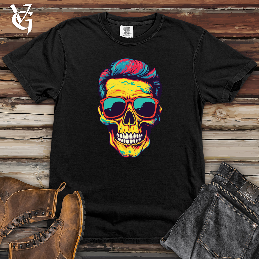 Viking Goods Pop Skull Revival Heavy Cotton Comfort Colors Tee Black / L