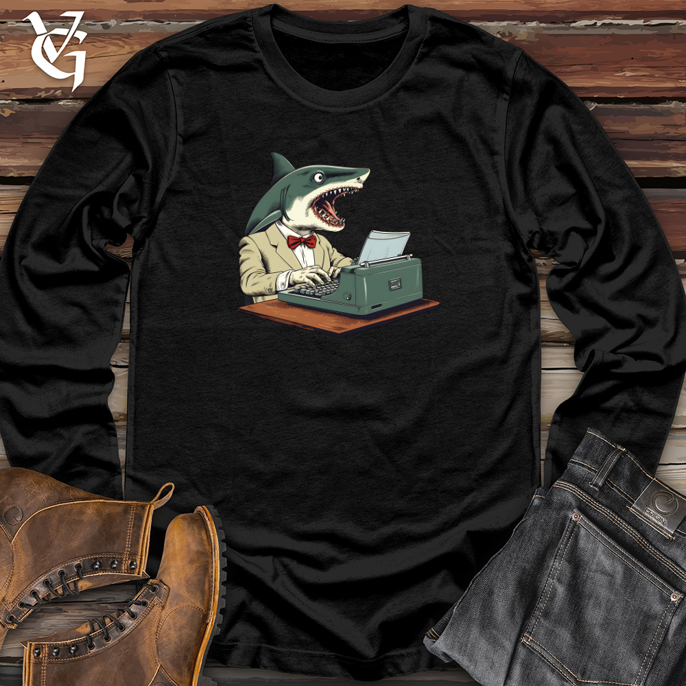 Viking Goods Punny Shark Wordsmith Long Sleeve Black / L