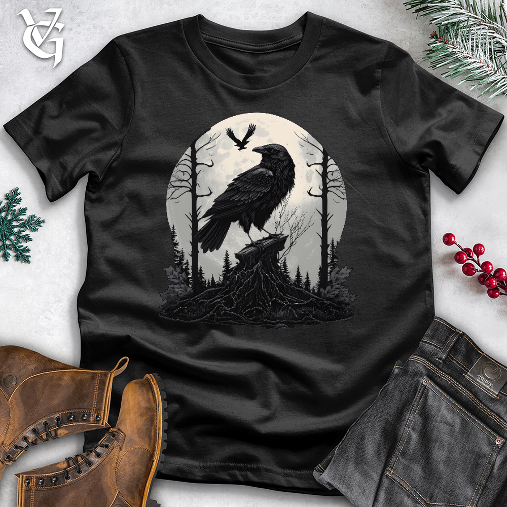 Viking Goods Raven Forest Moon Cotton Tee Black / L