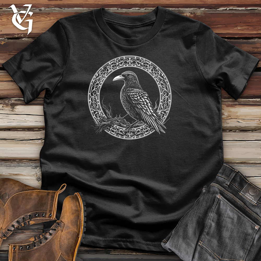 Viking Goods Raven Gothic Elegance Cotton Tee Black / L