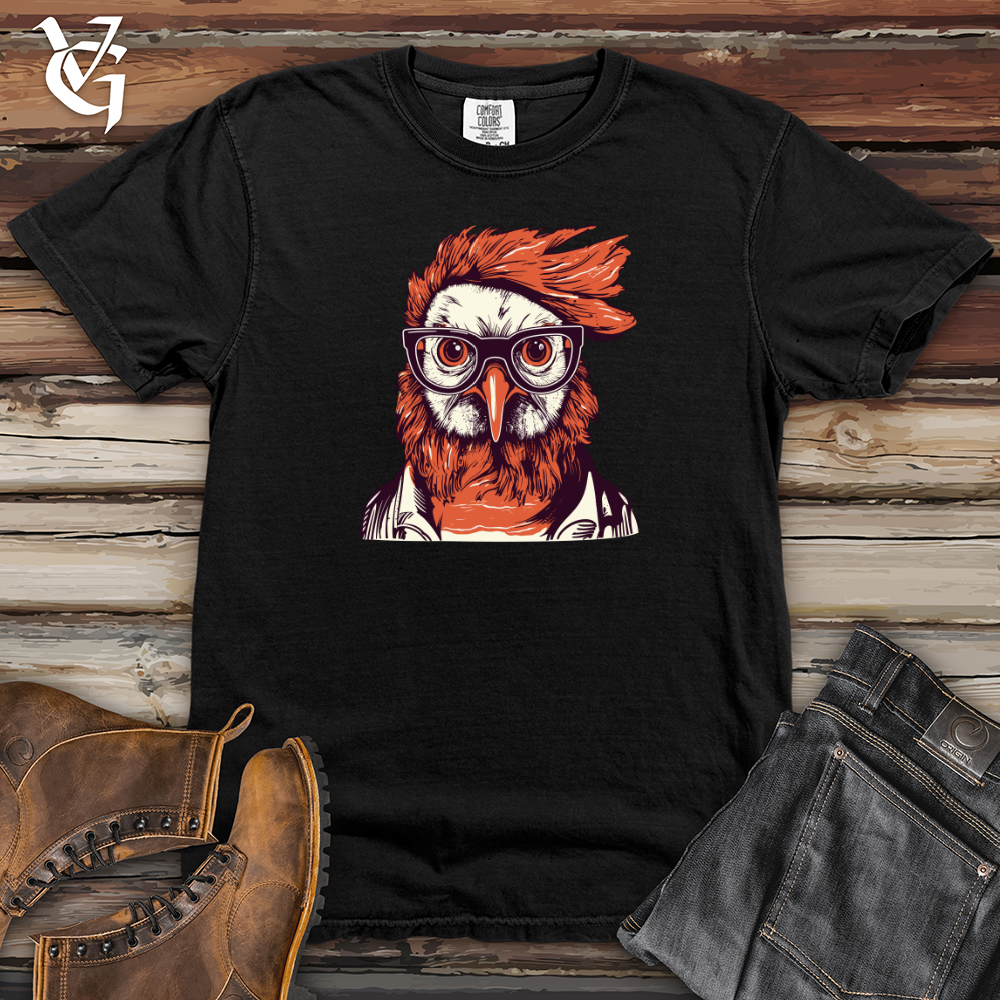 Viking Goods Red Hair Hipster Chicken Heavy Cotton Comfort Colors Tee Black / L