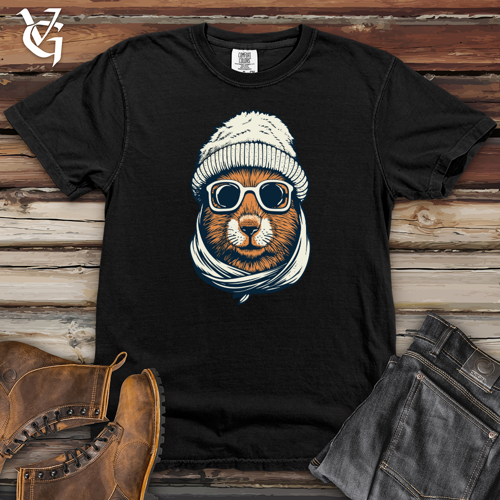 Viking Goods Retro Acorn Cap Heavy Cotton Comfort Colors Tee Black / L