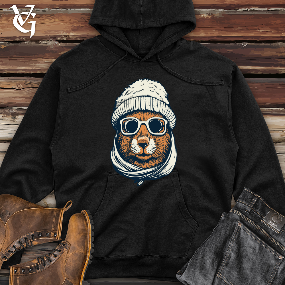 Viking Goods Retro Acorn Cap Midweight Hooded Sweatshirt Black / L