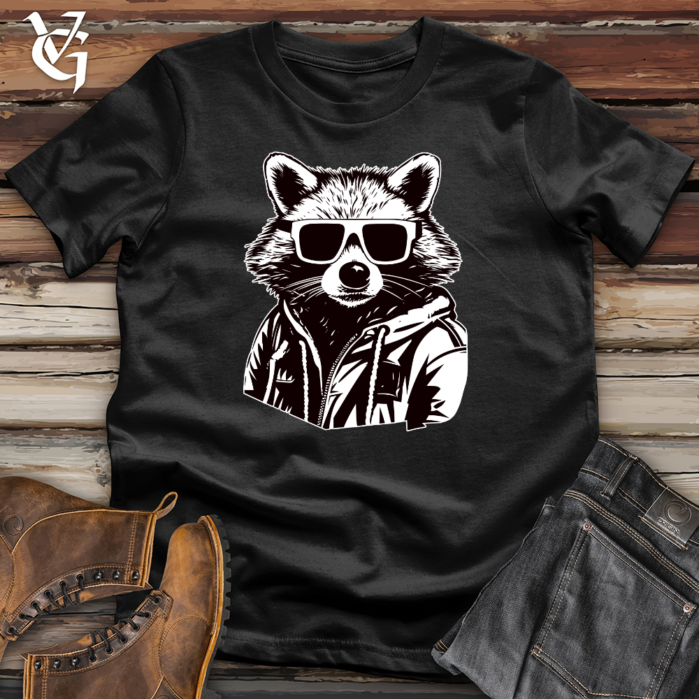 Viking Goods Retro Bandit Raccoon Softstyle Tee Black / L