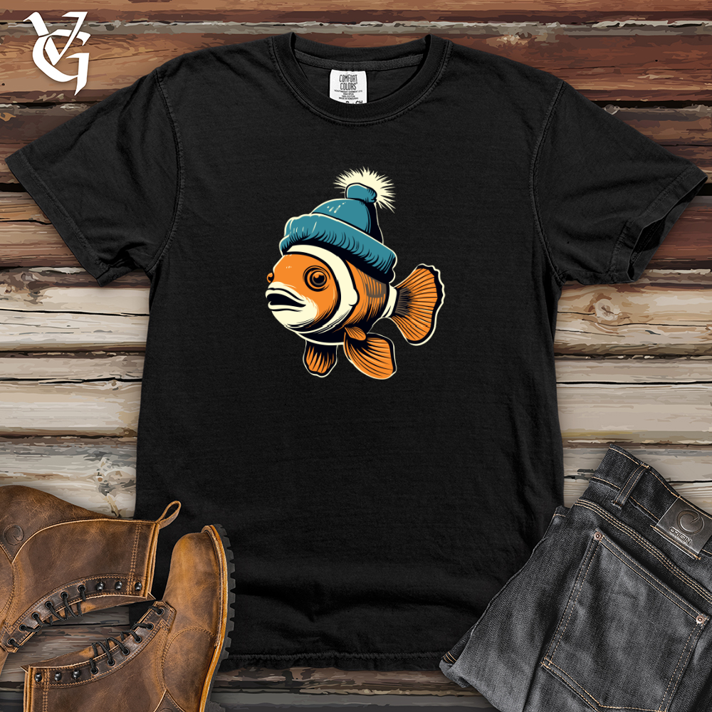 Viking Goods Retro Beanie Clownfish 01 Heavy Cotton Comfort Colors Tee Black / L