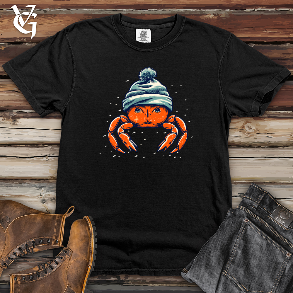 Viking Goods Retro Beanie Crab Heavy Cotton Comfort Colors Tee Black / L