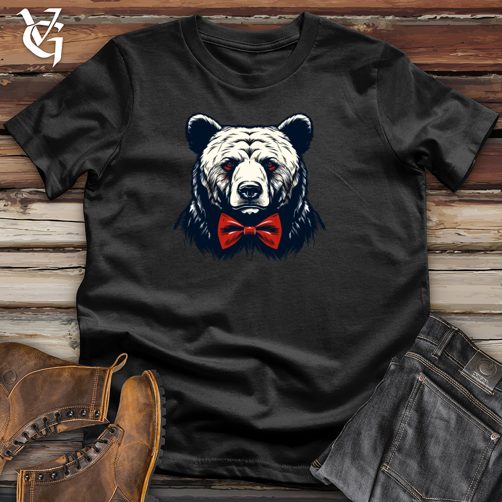 Viking Goods Retro Bow Tie Bear Cotton Tee Black / L