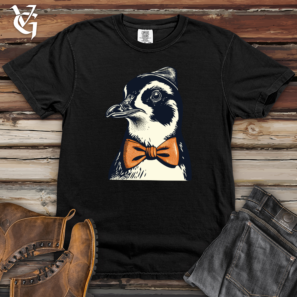 Viking Goods Retro Bow Tie Penguin Heavy Cotton Comfort Colors Tee Black / L