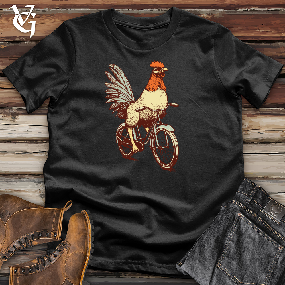 Viking Goods Retro Cluckin Wheels Cotton Tee Black / L