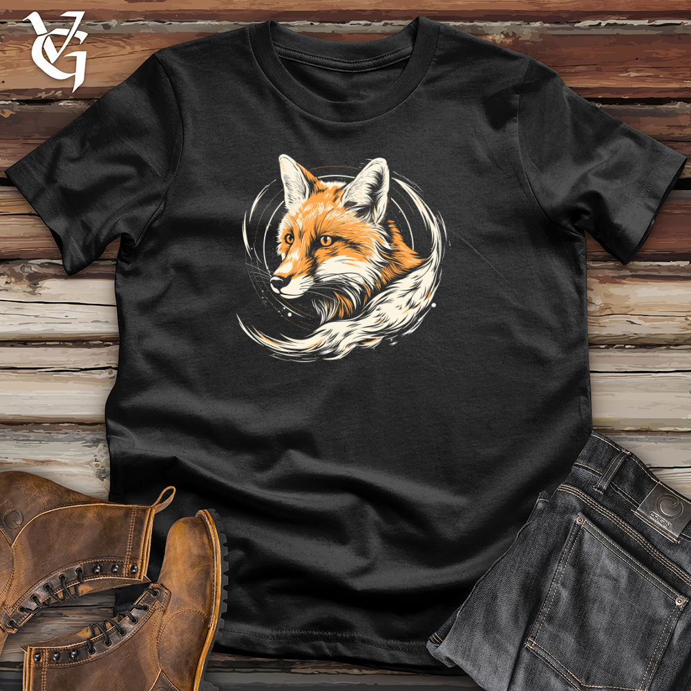 Viking Goods Retro Cosmo Fox Cotton Tee Black / L