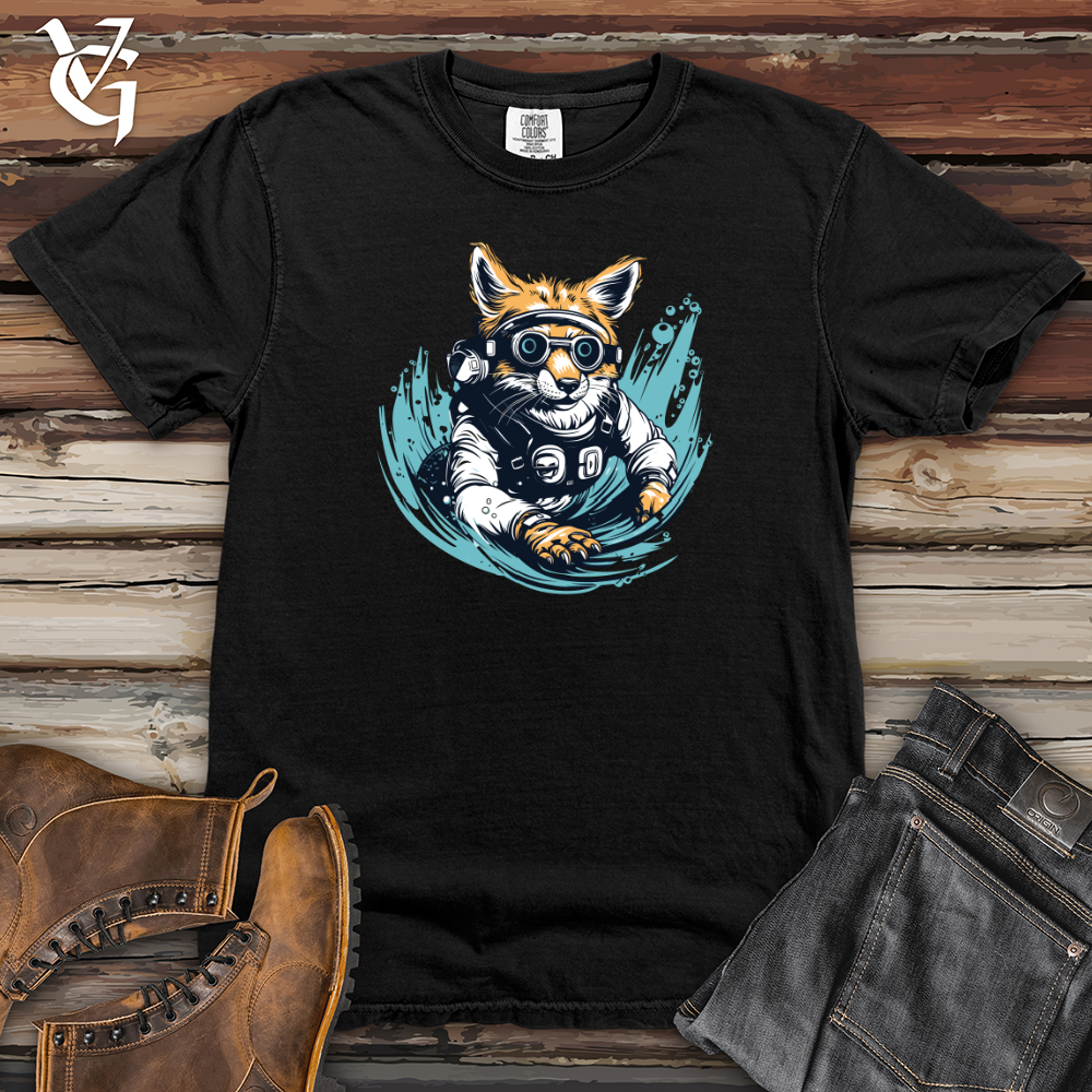 Viking Goods Retro Dive Fox Heavy Cotton Comfort Colors Tee Black / L