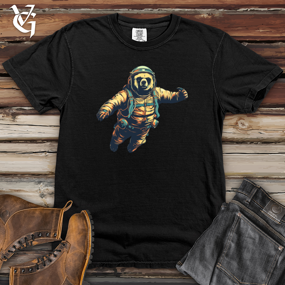 Viking Goods Retro Freefall Bear Heavy Cotton Comfort Colors Tee Black / L