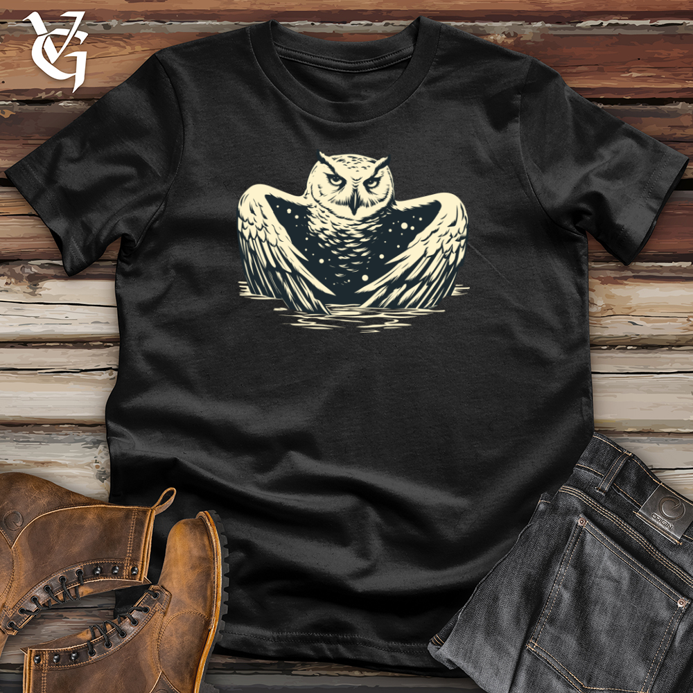 Viking Goods Retro Frosty Owl Softstyle Tee Black / L