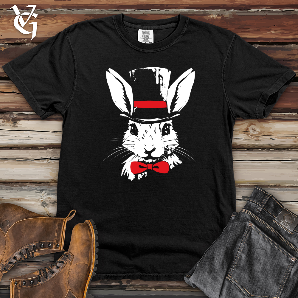 Viking Goods Retro Hare Elegance Heavy Cotton Comfort Colors Tee Black / L