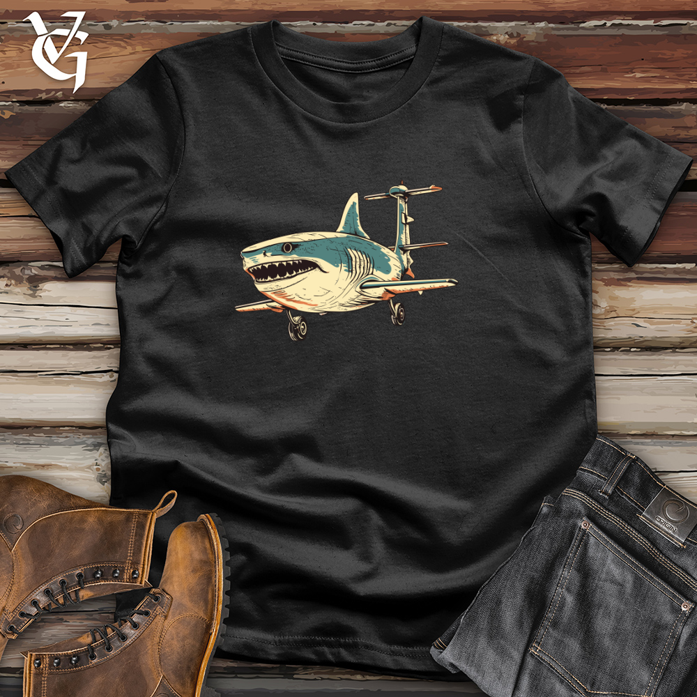 Viking Goods Retro HeliShark Cotton Tee Black / L