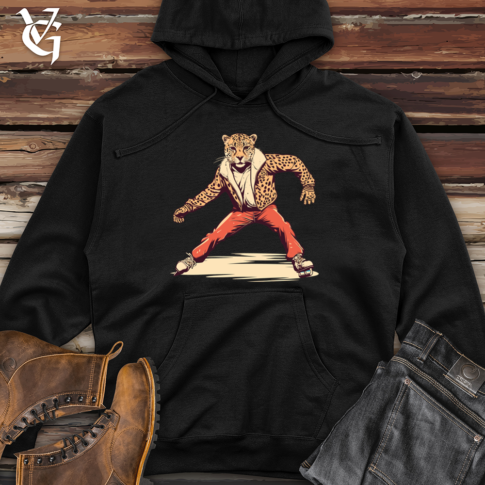 Viking Goods Retro Ice Sprint Cheetah Midweight Hooded Sweatshirt Black / L