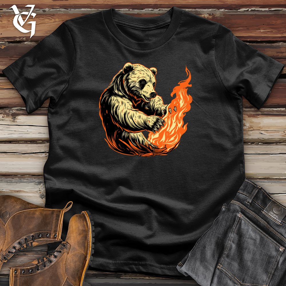 Viking Goods Retro Inferno Bear Softstyle Tee Black / L