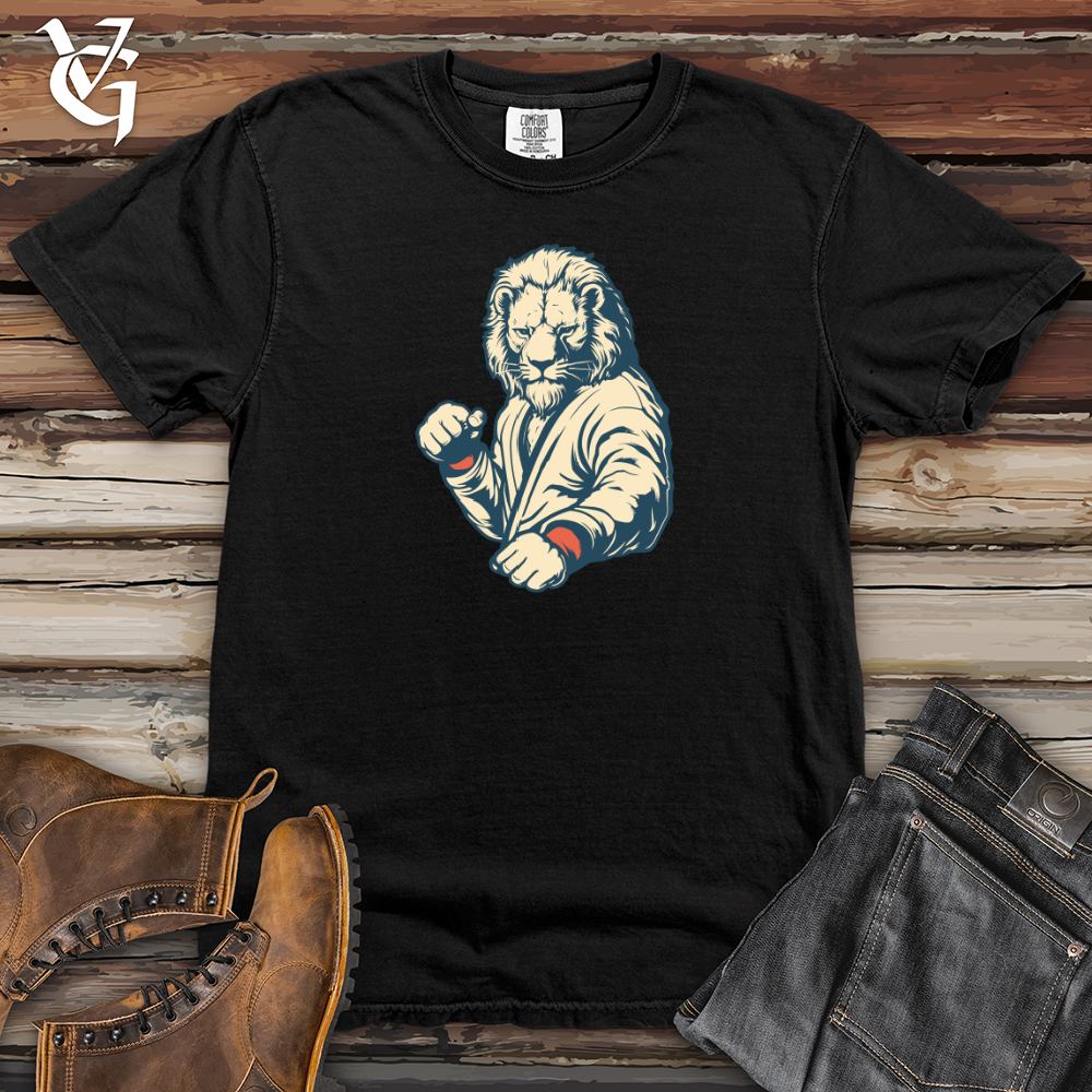 Viking Goods Retro Karate Lion Heavy Cotton Comfort Colors Tee Black / L