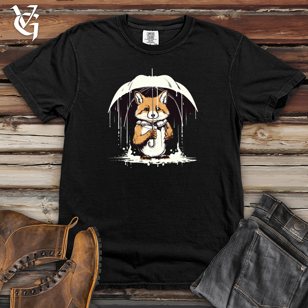 Viking Goods Retro Rain Fox Heavy Cotton Comfort Colors Tee Black / L