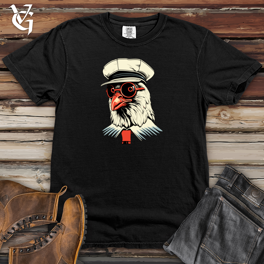 Viking Goods Retro Rooster Referee Heavy Cotton Comfort Colors Tee Black / L