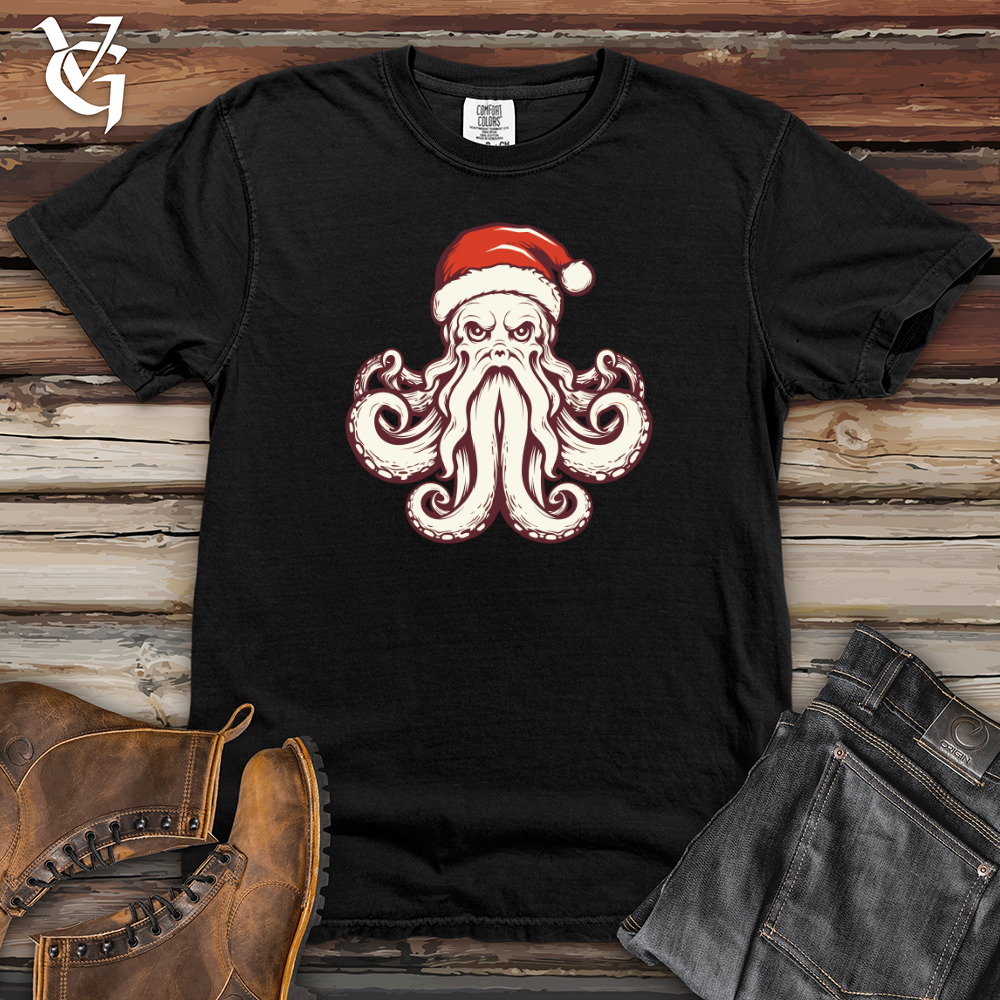 Viking Goods Retro Santa Pus Heavy Cotton Comfort Colors Tee Black / L