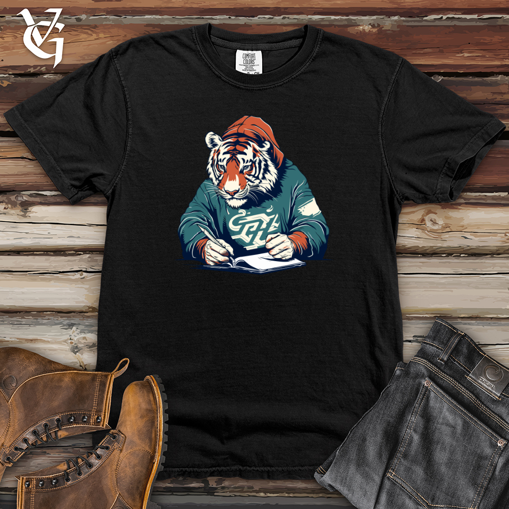 Viking Goods Retro Scribbling Tiger Heavy Cotton Comfort Colors Tee Black / L