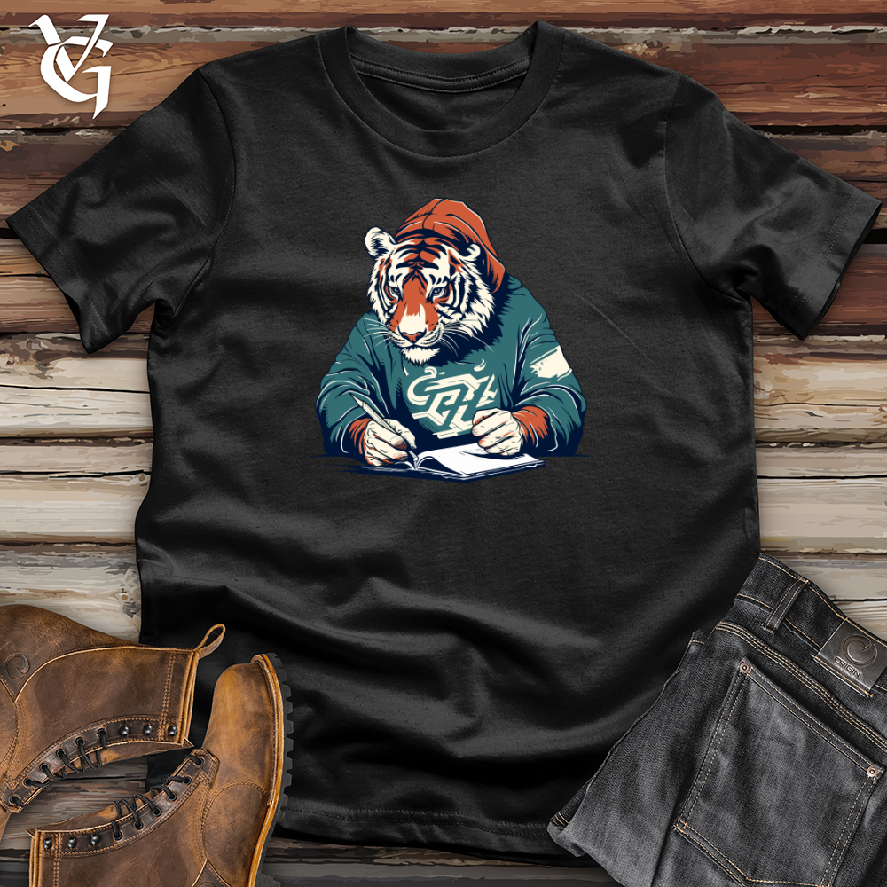 Viking Goods Retro Scribbling Tiger Softstyle Tee Black / L