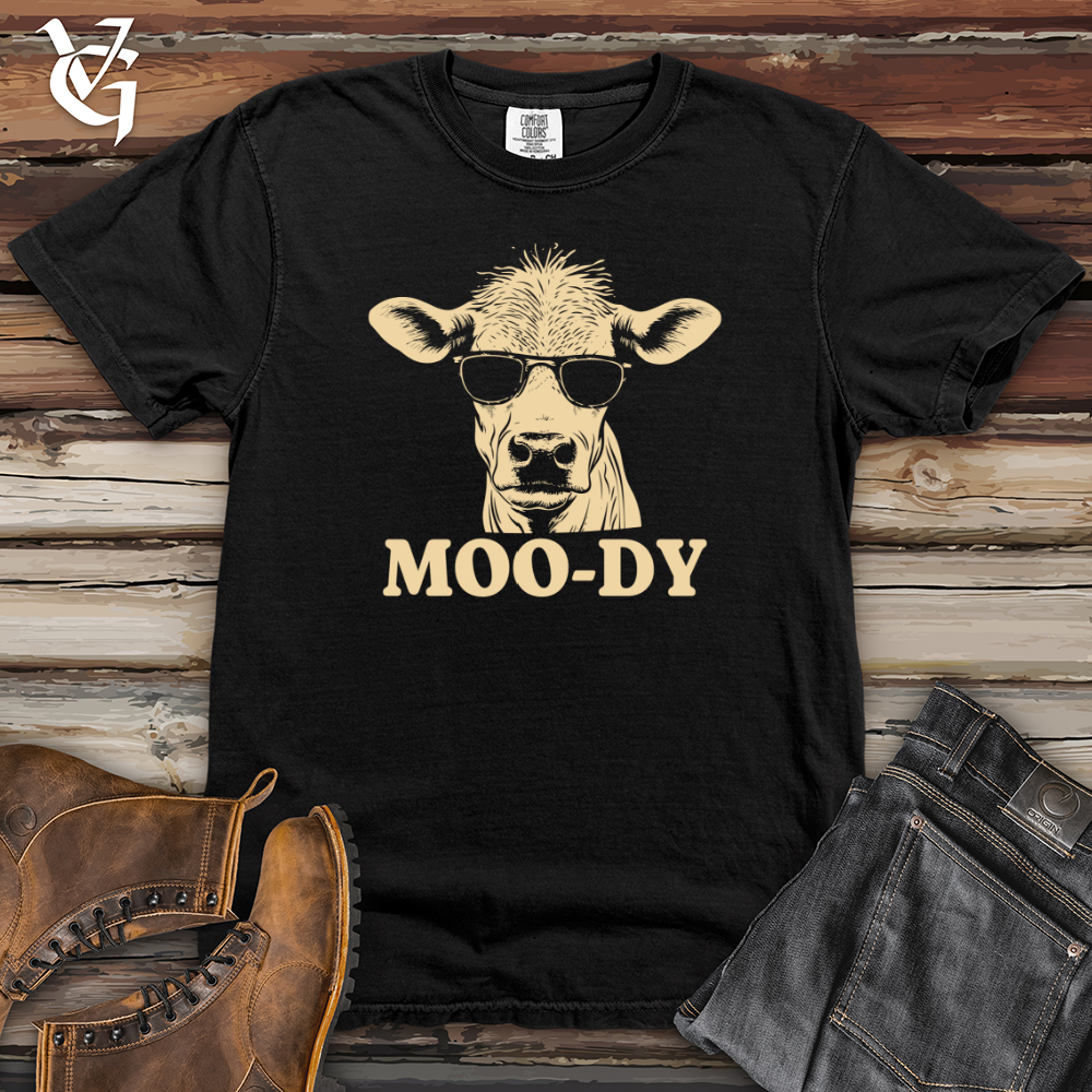 Viking Goods Retro Shades Cow Heavy Cotton Comfort Colors Tee Black / L