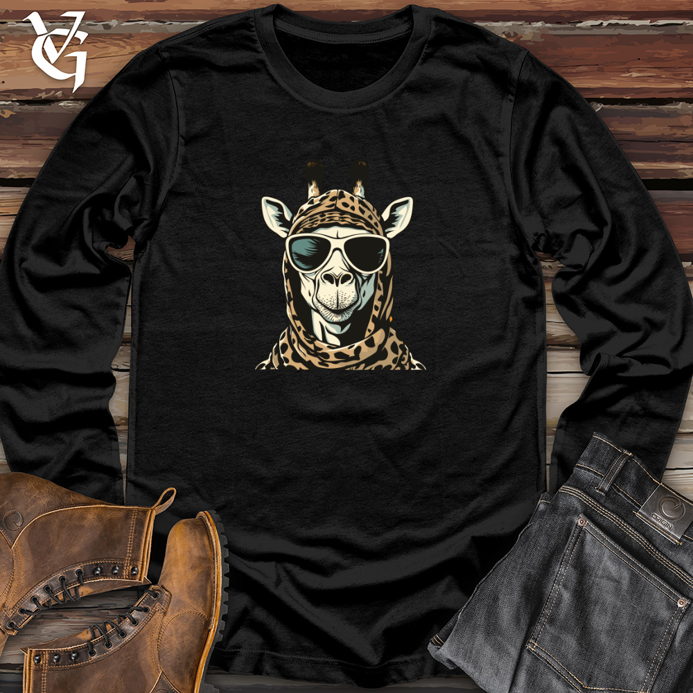 Viking Goods Retro Ski Masked Giraffe Long Sleeve Black / L