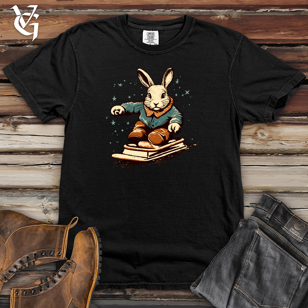 Viking Goods Retro Sliding Rabbit Heavy Cotton Comfort Colors Tee Black / L