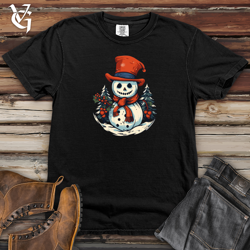 Viking Goods Retro Snowman Surprise Heavy Cotton Comfort Colors Tee Black / L