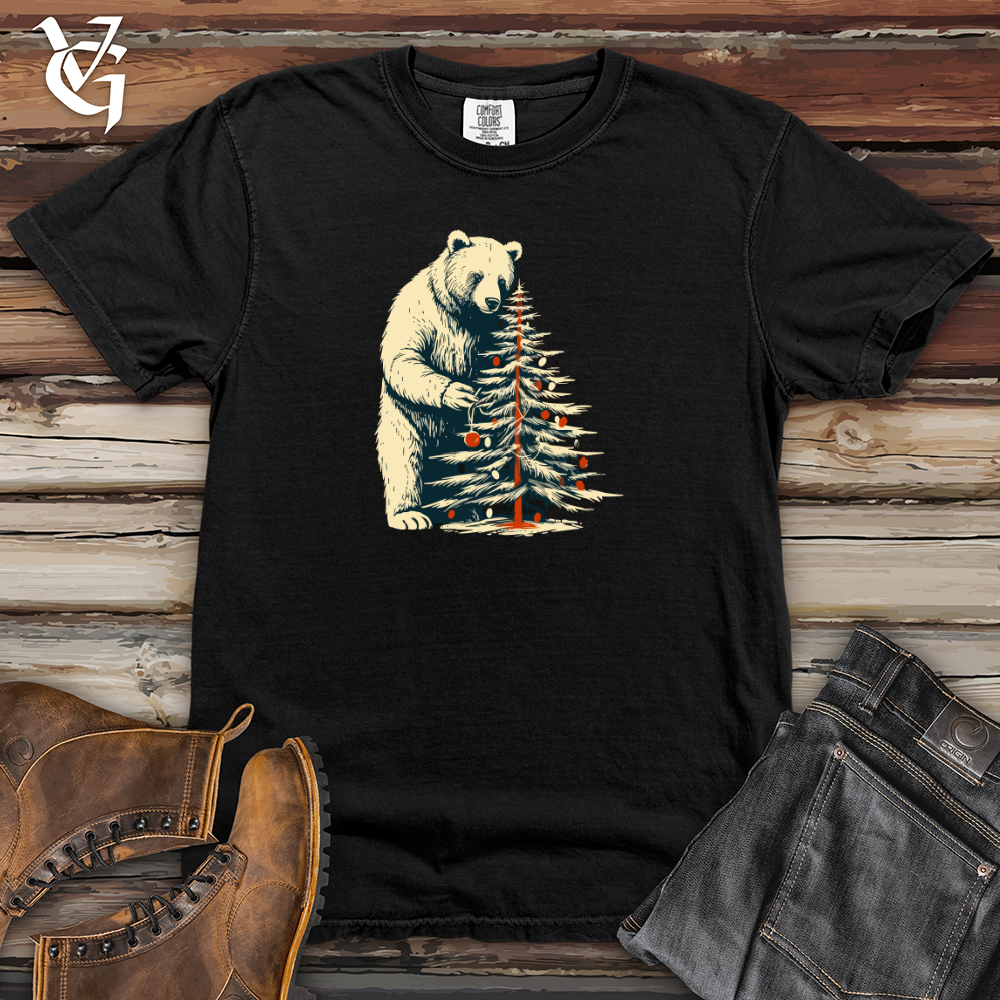 Viking Goods Retro Tree Trimming Bear Heavy Cotton Comfort Colors Tee Black / L