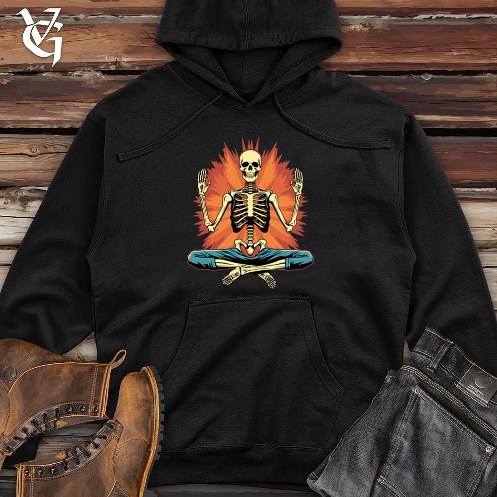 Viking Goods Retro Yoga Mastery Midweight Hooded Sweatshirt Black / L