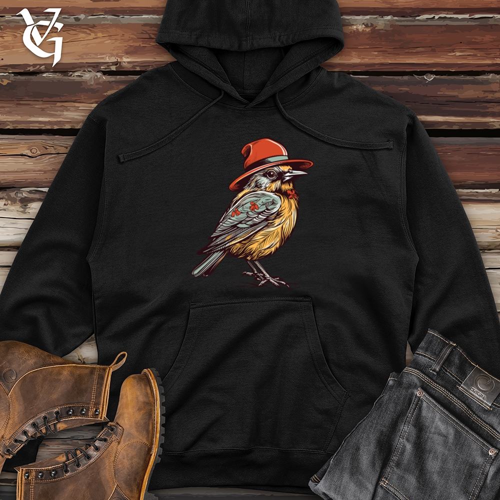 Viking Goods Robin Western Whistle Cowboy Cap Midweight Hooded Sweatshirt Black / L