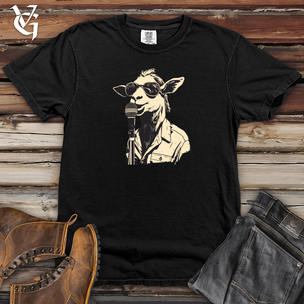 Viking Goods Rockin Goat Serenade 01 Heavy Cotton Comfort Colors Tee Black / L